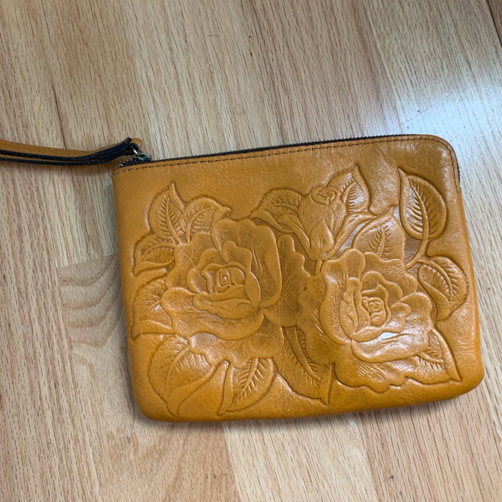 Patricia Nash leather wristlet.